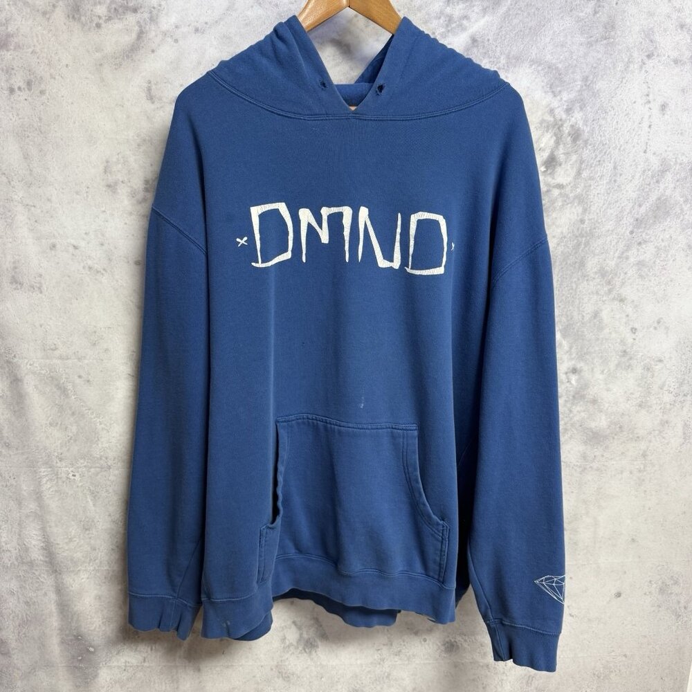 Vintage Diamond Supply Hoodie Sweatshirt 30x28.5 Blue Skate Streetwear